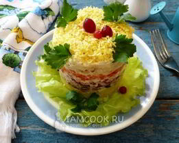 Салат Мимоза со шпротами