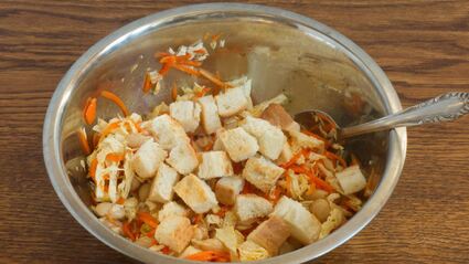 салат с корейской морковью и фасолью