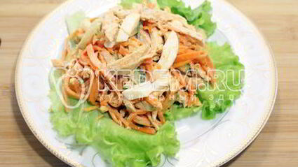 салат с куриным филе и морковью по-корейски