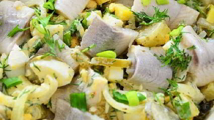 салат с сельдью