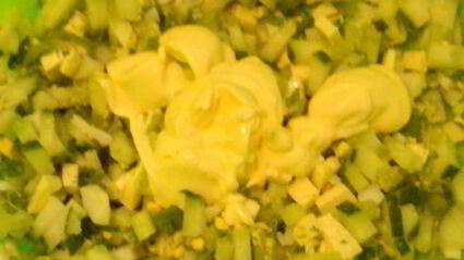 салат с сыром и мятой