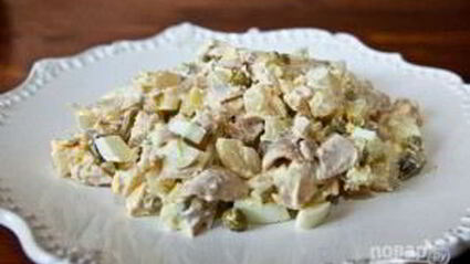 столичный салат с курицей