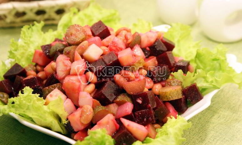 Рецепт винегрет с фасолью