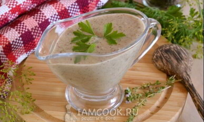 Рецепт грибной соус из сушеных грибов