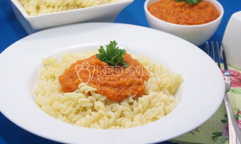 Рецепт овощной соус с томатами к пасте