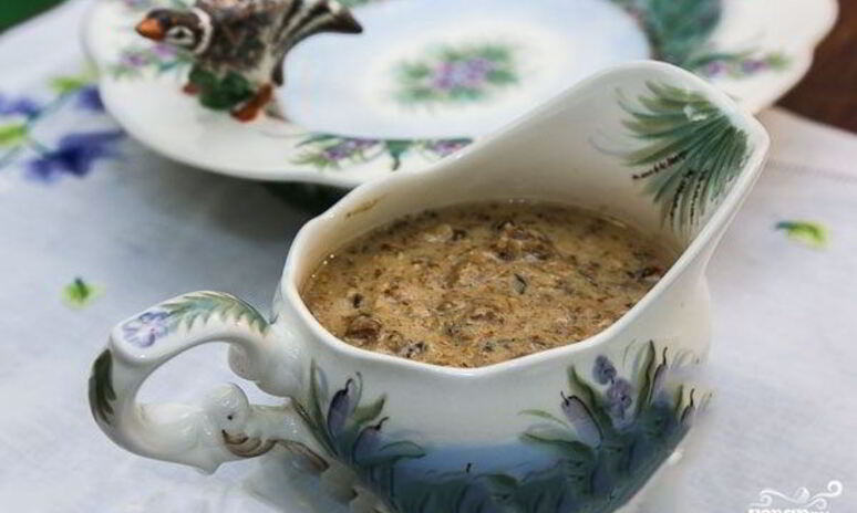 Рецепт сливочно-грибной соус для мяса