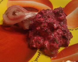 Соус Дзадзики из свеклы