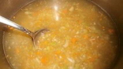 американский сливочный суп с бурым рисом