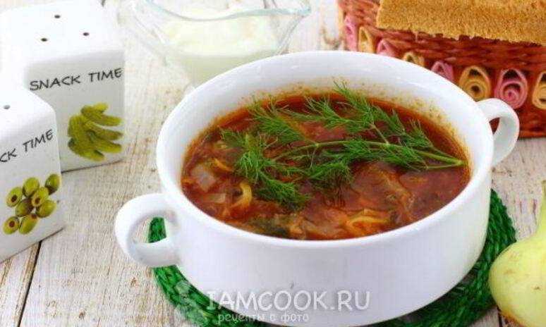 Рецепт борщ из свежей капусты