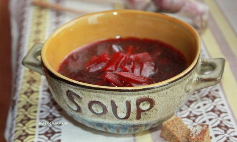 Рецепт борщ из запеченной свеклы