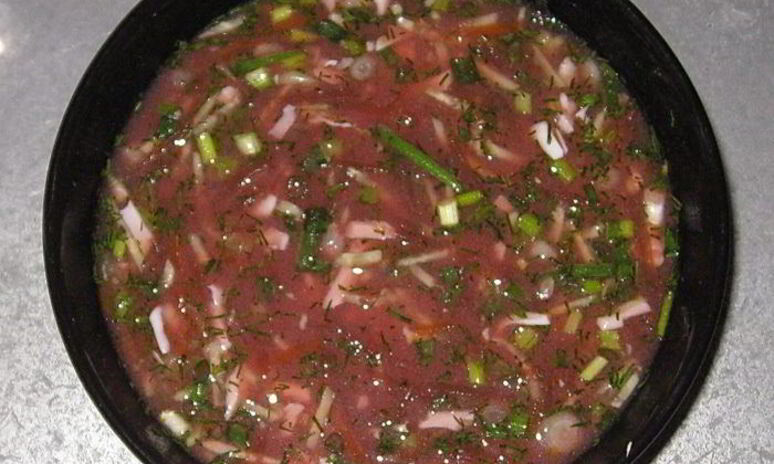 Рецепт борщ холодный