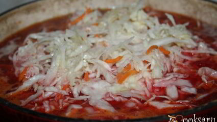 борщ на свиной лопатке с квашеной капустой