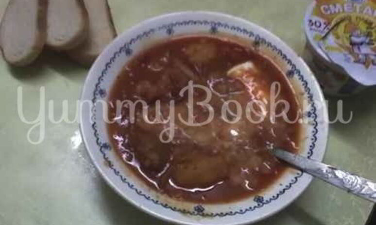 Рецепт борщ по упрощенной схеме