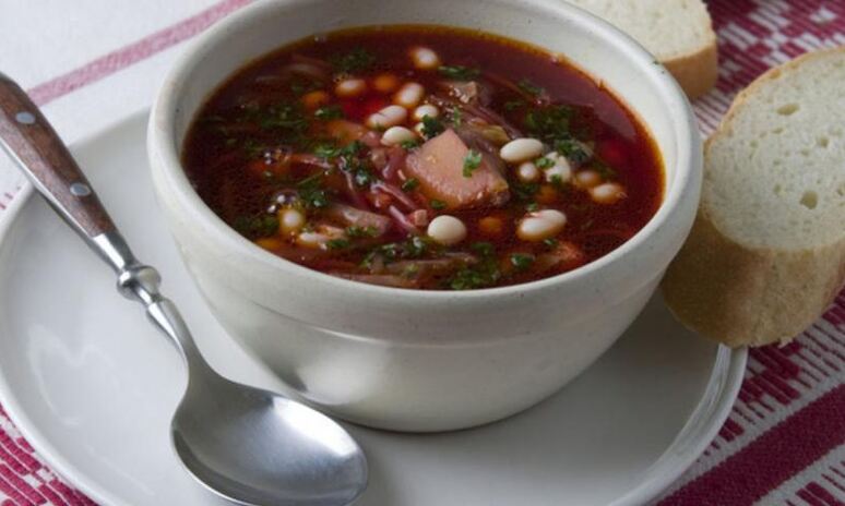 Рецепт борщ постный с грибами