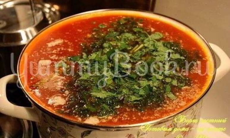 Рецепт борщ постный