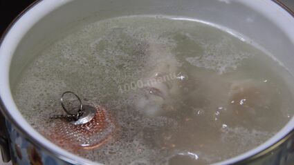 борщ с фасолью и курицей