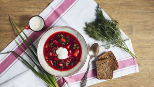 Борщ с фасолью