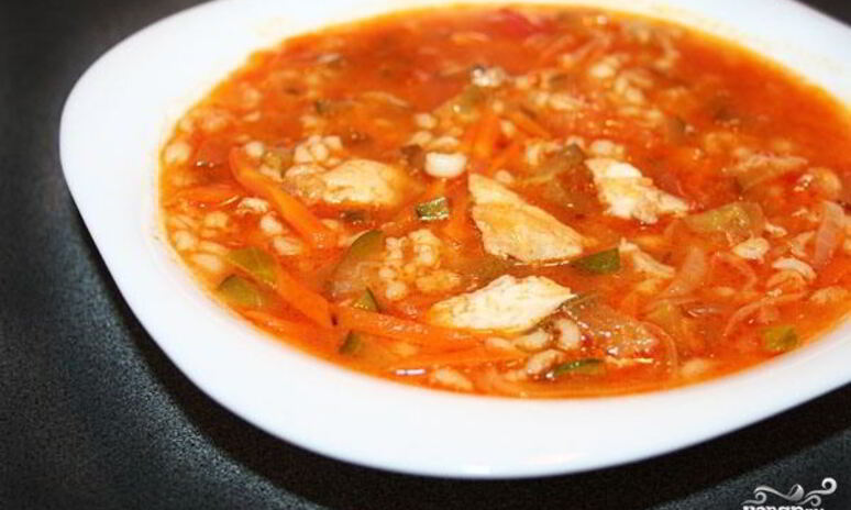 Рецепт борщ с фрикадельками из морского гребешка