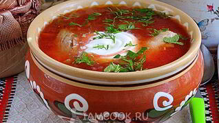 Борщ с карамелизированной свеклой