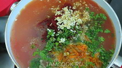 борщ с карамелизированной свеклой