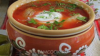 борщ с карамелизированной свеклой