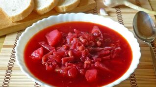 Борщ с консервированной фасолью