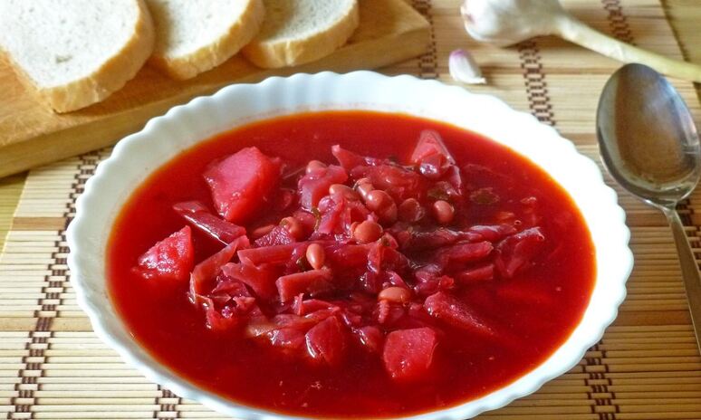 Рецепт борщ с консервированной фасолью