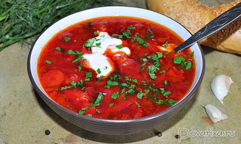 Рецепт борщ с копчеными ребрышками