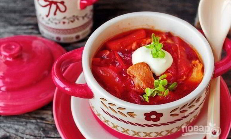Рецепт борщ с курицей и свеклой