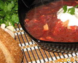 Борщ с томатной пастой