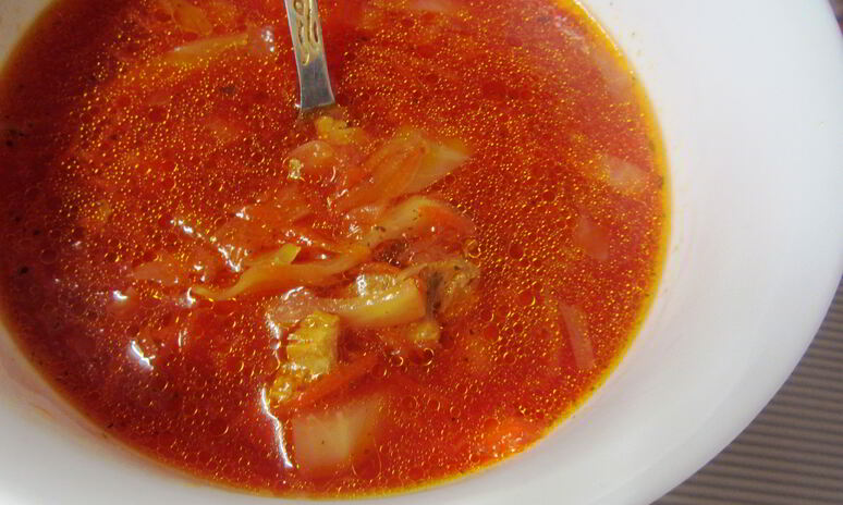 Рецепт борщ со сметаной и зеленью