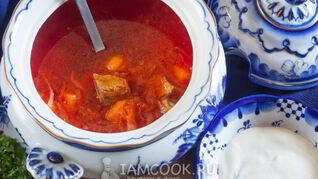 Борщ со свининой