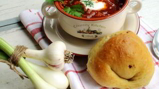 Борщ, томленный в духовке