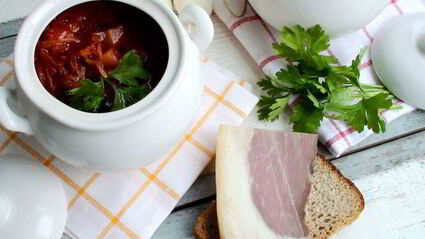 борщ, томленный в духовке