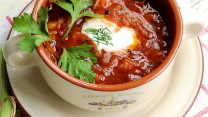 борщ, томленный в духовке