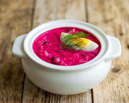 Холодный диетический борщ