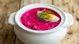 Холодный диетический борщ