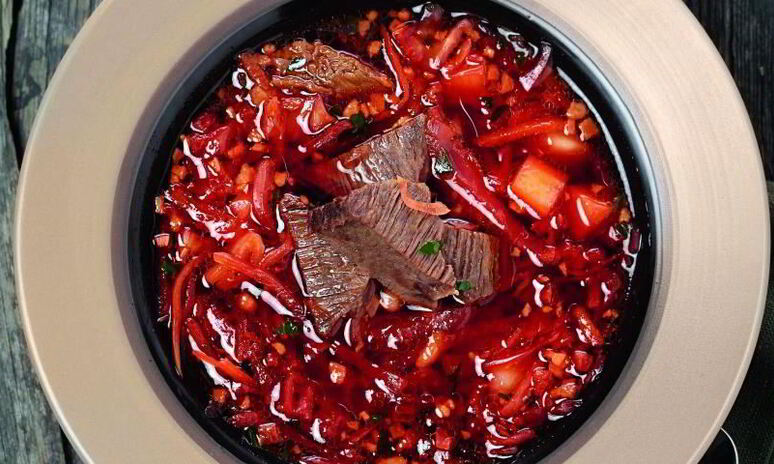 Рецепт классический борщ на говяжьей грудинке