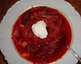 Любимый борщ с баклажанами