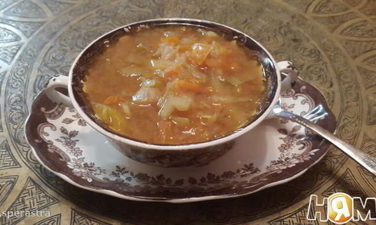 Рецепт осенний желтый борщ