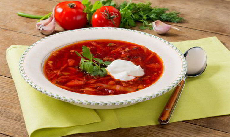 Рецепт овощной борщ