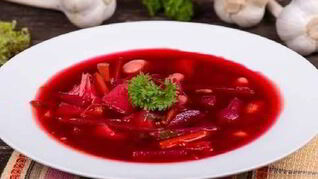 Пикантный борщ с фасолью