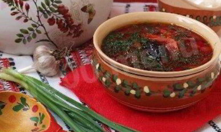 Рецепт постный борщ с черносливом