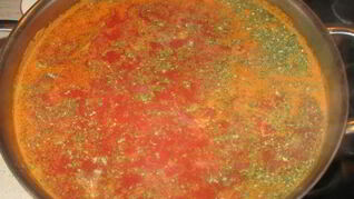 Постный борщ с фасолью и капустой