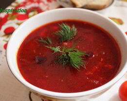 Постный борщ с фасолью