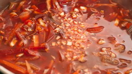 постный борщ с грибами