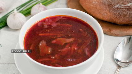 постный борщ с грибами