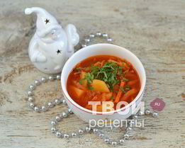 Постный борщ