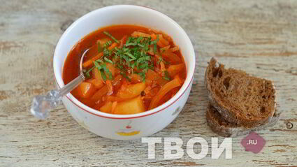 постный борщ