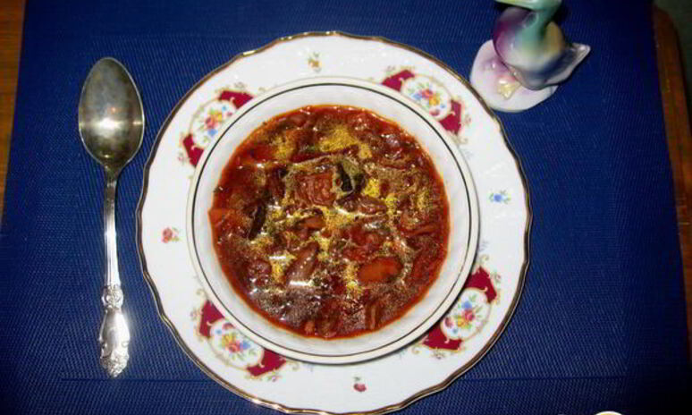 Рецепт постный грибной борщ с черносливом